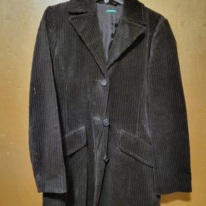Benetton Corduroy Knee Length Coat